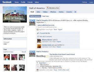 Find Shopping Malls on Facebook