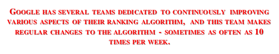 Google Algorithm Info